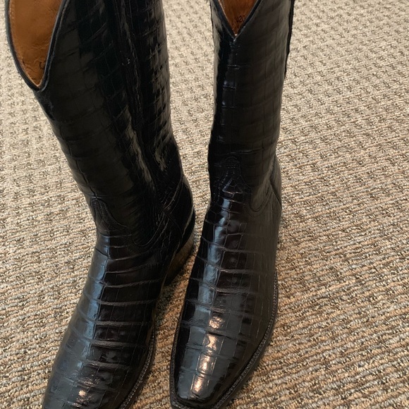 LUCCHESE Ultra Belly Crocodile Boots - Picture 5 of 6